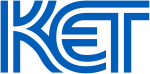 The letters "KET" in blue in a stylized, inline sans serif.