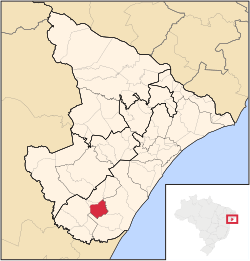 Location of Arauá in Sergipe
