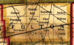 1851 Railroad map: Ottokee is the county seat of justice.[12]