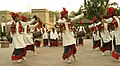 Bhangra Dance performers in Punjab wearing Kurta and Tehmat.