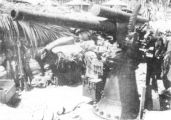 A 8cm/40 3rd Year Type gun captured at Guadalcanal.