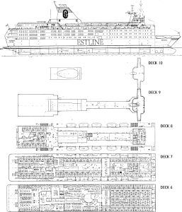 Plans of the decks 6 to 10