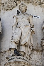 Statue in Lisbon of Jerónimo Corte-Real