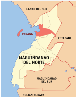 Map of Maguindanao del Norte with Parang highlighted