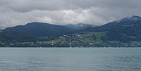 View to Weyregg am Attersee from Attersee am Attersee