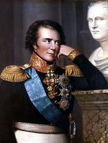 Portrait of Gustaf Mauritz Armfelt by Johan Erik Lindh, based on the original by Carl Fredrik von Breda, Helsinki University Museum, 1845