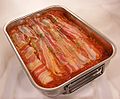 Bacon, leek, tomato and garlic casserole