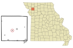 Location of Amity, Missouri