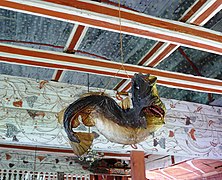 A cod in the church, symbolizing Jonah and the whale