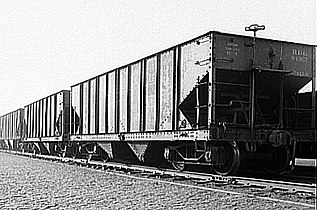 Hopper car, one of many types of revenue freight cars