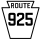 Pennsylvania Route 925 marker