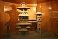 An earthenware model of two residential towers, made during the Han dynasty in China.