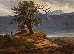 Landscape with traveller (1839)