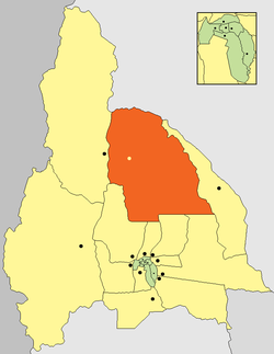 location of Jáchal Department in San Juan Province