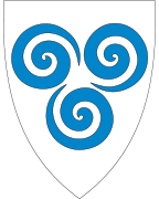 Coat of arms of Fusa Municipality (1991-2019)