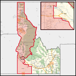 Map of Idaho's 1st congressional district