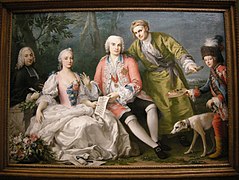 The singer Farinelli and friends, 1750 or 1752