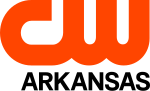 The CW network logo in red-orange with the word "Arkansas" in black below it.