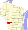 State map highlighting Vernon County
