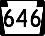 Pennsylvania Route 646 marker
