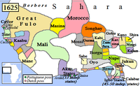The Mali Empire and surrounding states, c. 1625