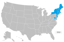 Location of teams in America East