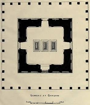 Plan of the Gumbaz at Ganjam, by B L Rice (1894)[8]