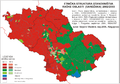 Ethnic map of Sandžak (excluding Plav and Andrijevica) according to the 2002 census in Serbia and 2003 census in Montenegro. Note: map shows the ethnic majority populations within the settlements