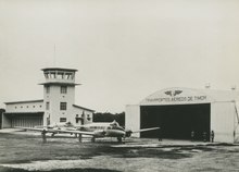 The TAT hangar at Dili Airport during the colonial period