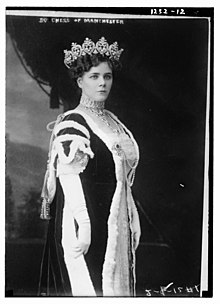 His daughter Helena, when she was the Duchess of Manchester, 1912