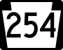 Pennsylvania Route 254 marker