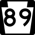 Pennsylvania Route 89 marker