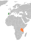 Location map for Portugal and Tanzania.