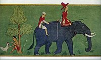 Swargodeo Siva Singha riding elephant