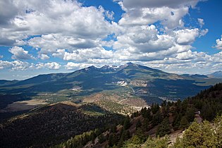 View of the San Francisco Peaks from O'Leary Lookout, 2009