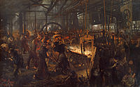 Eisenwalzwerk (The Iron Rolling Mill (Modern Cyclopes)), Adolph von Menzel, 1875