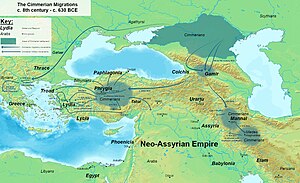 The Cimmerian migrations across West Asia