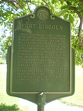 Historical Marker in Fort Lincoln Cemetery, Colmar Manor, Maryland