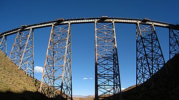 Viaducto La Polvorilla, one of the landmarks of the Tren a las nubes (Train to the Clouds)