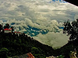 View of Mussoorie, Uttarakhand from the top of Gun Hill