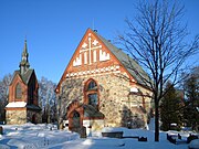 Church of St. Lawrence in Vantaa, the oldest building in Greater Helsinki. Constructed in the 1450s, it was the seat of Helsinki Parish well before the the city of Helsinki was founded in 1550.
