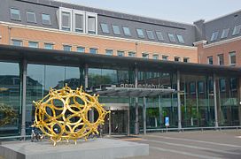 The new townhall Barneveld with its golden egg