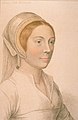 Unknown woman engraved as Catherine Howard, 1797, Francesco Bartolozzi after Hans Holbein[72]