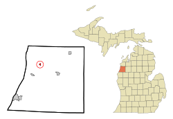 Location in Manistee County, Michigan