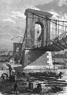 The collapse of the pedestrian bridge, 1872