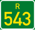 Regional route R543 shield
