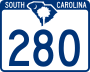 South Carolina Highway 280 marker