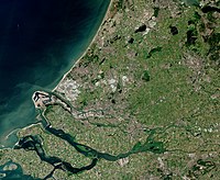 A satellite image of South Holland