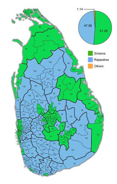 Majorities according to polling divisions