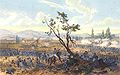 Battle of Churubusco, during the Mexican–American War, painting by Carl Nebel
